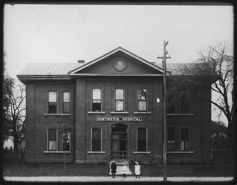 Huntington General Hospital, seen here in 1906, was the first official hospital in the city. Image courtesy of Marshall University Special Collections. 