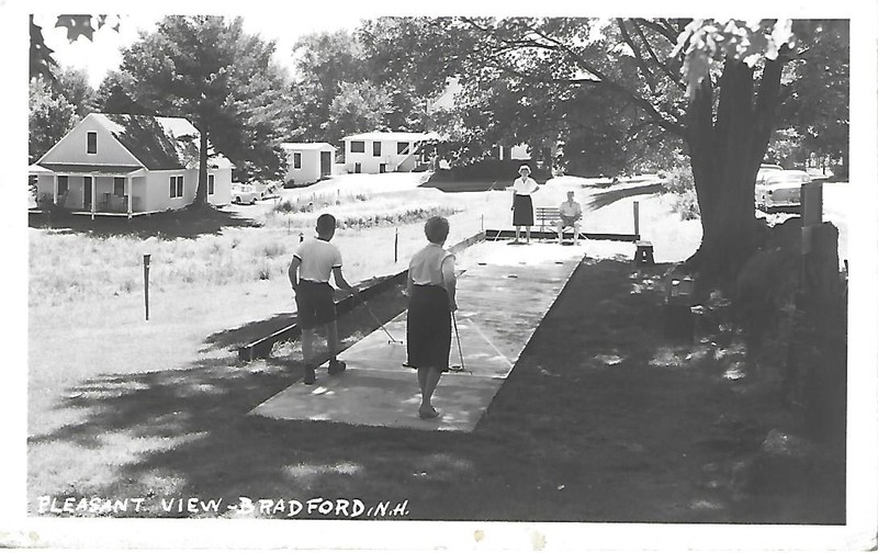 Shuffleboard at Pleasant View - postcard. There are remnants of that shuffleboard still on that location.