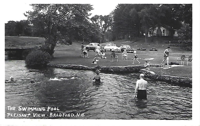 Pleasant View had a pool - postcard. The pool is still there although it is now private property.
