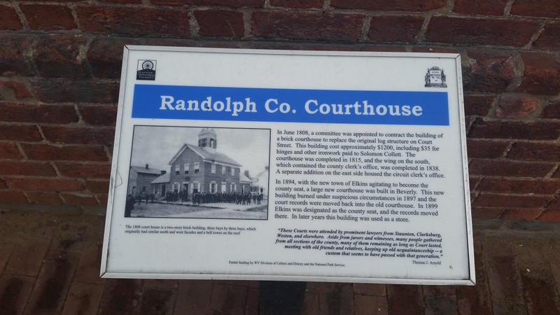 Randolph Coutny Courthouse Marker