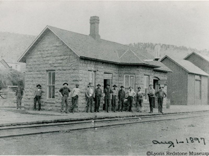 The Lyons Depot in 1897. Photo courtesy of the Lyons Redstone Museum. 