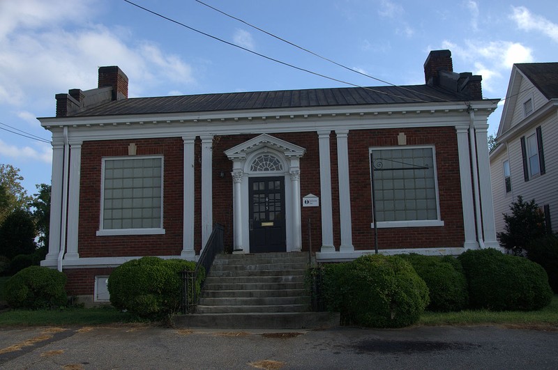 The front of the Elliott-Carnegie Library