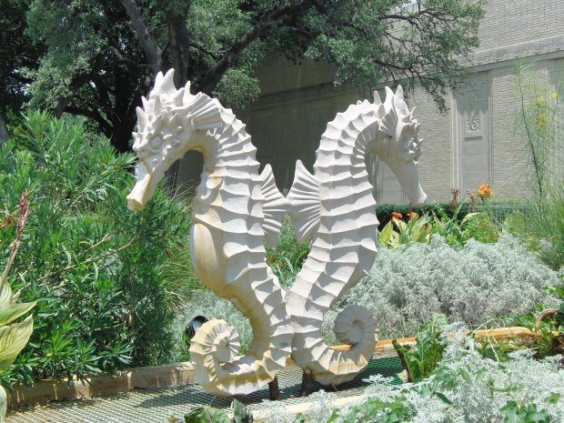Plant, Mythical creature, Sculpture, Horse