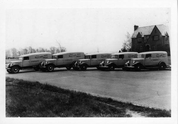 Delivery vehicles for Lembright's Bakery. Lembright's Bakery was "The Home of the PRINCESS And BUTTERNUT Bread".