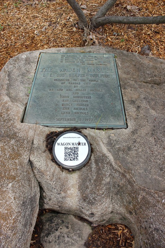 "The Wagon Master" dedication plaque. Photo by Cynthia Prescott.
