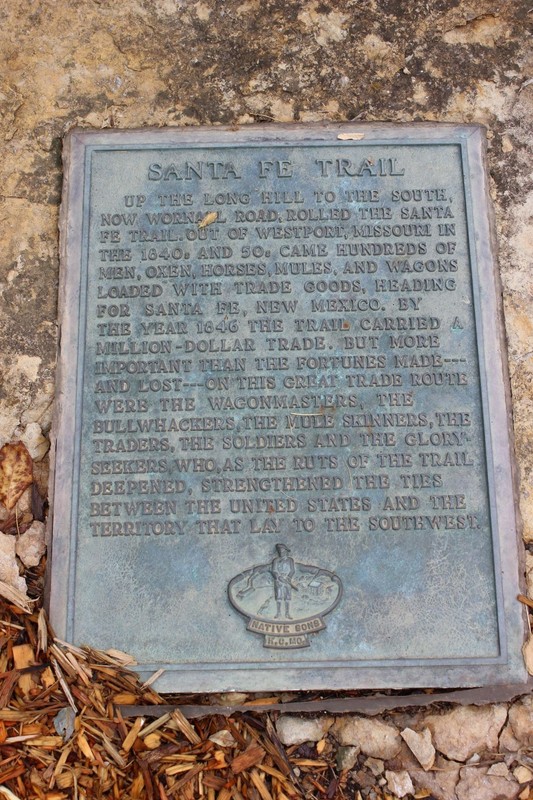 Santa Fe Trail interpretive plaque. Photo by Cynthia Prescott.