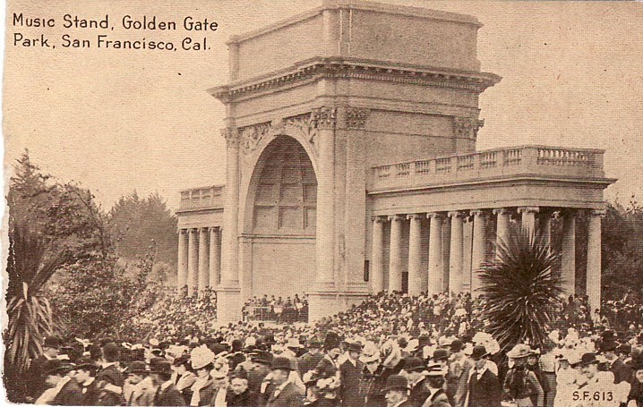 Archival Image of the Temple of Music in Golden Gate Park, c. 1900