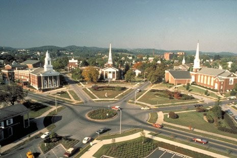 Aerial view of Church Circle, 2009