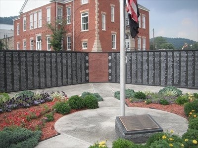 An extended view of the Veterans' Wall