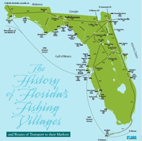 Map of Historic Florida Fishing Villages