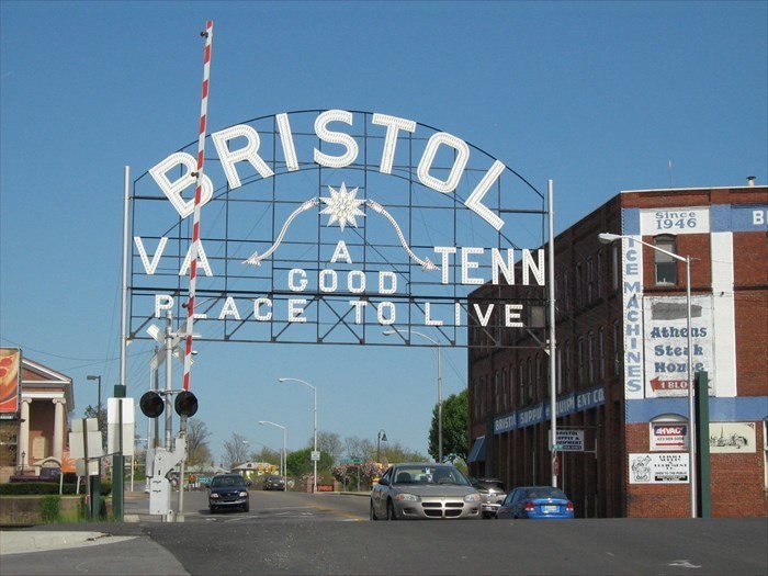 Bristol sign before recent modernizations, renovations