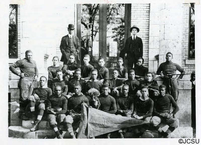 Above is the football team in from of carnagie hall in 1917