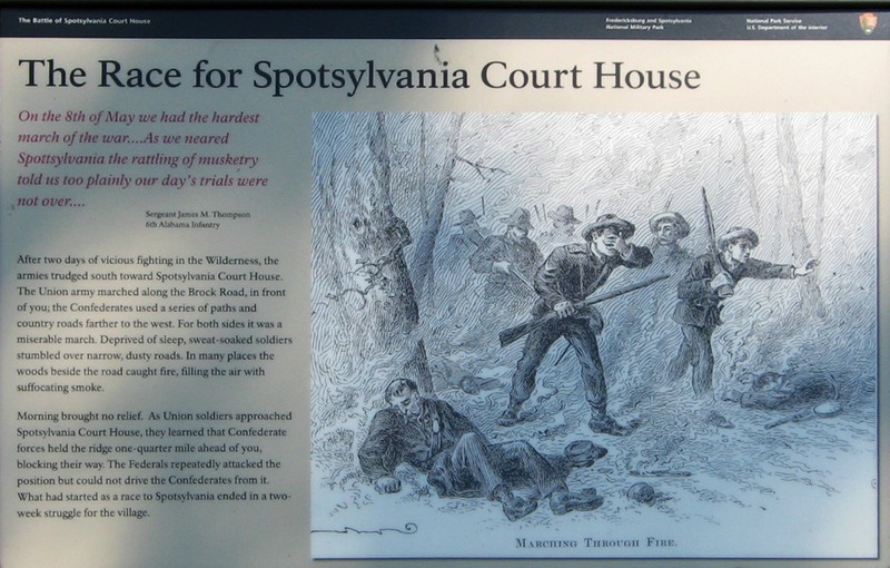 Informational plaque: The Race for Spotsylvania Court House