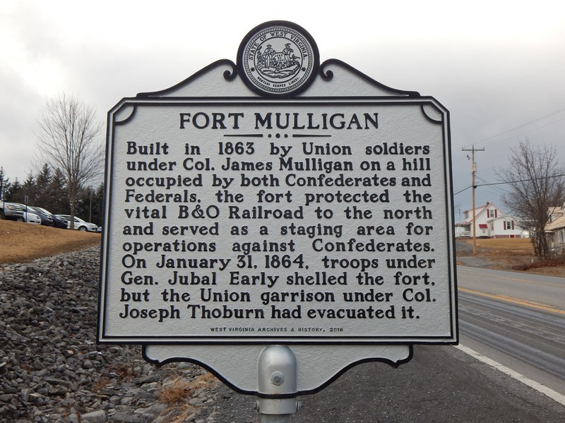 Fort Mulligan historical marker.