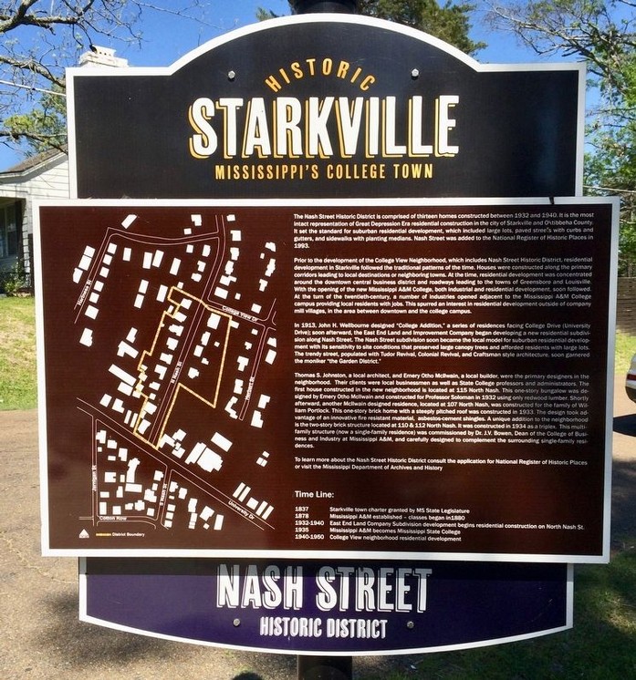 Another marker showing the bounds of the historic district