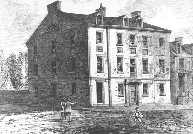 The Carroll Mansion as it would have appeared in the early 1800s. 