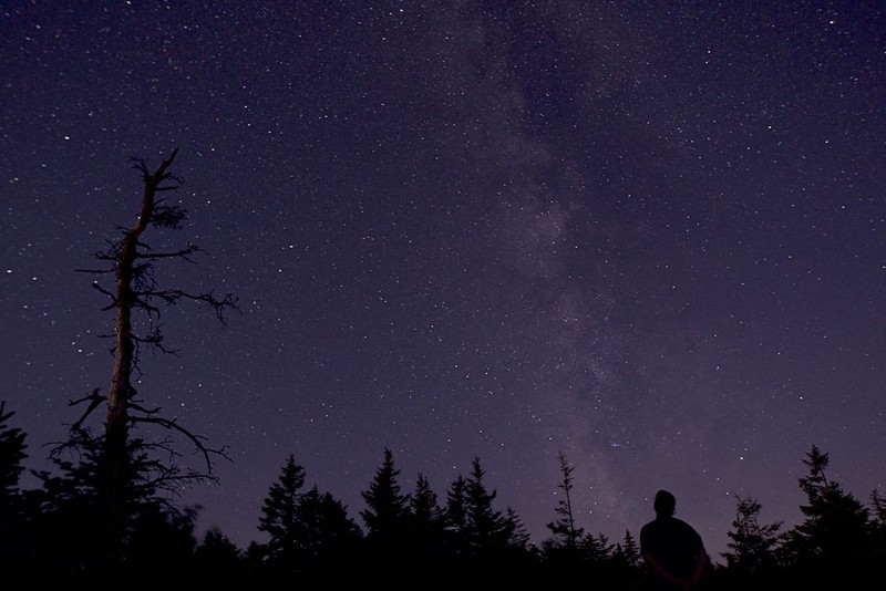 View of the Milky Way from the top of Cadillac Mountain