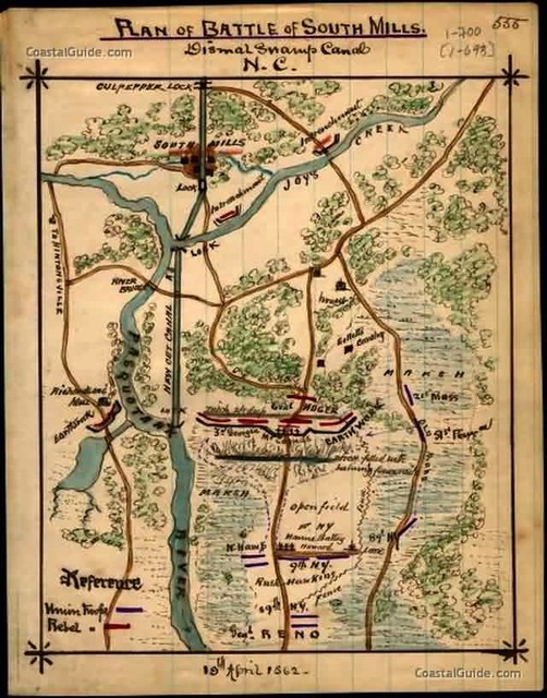 Battle of South Mills Map 