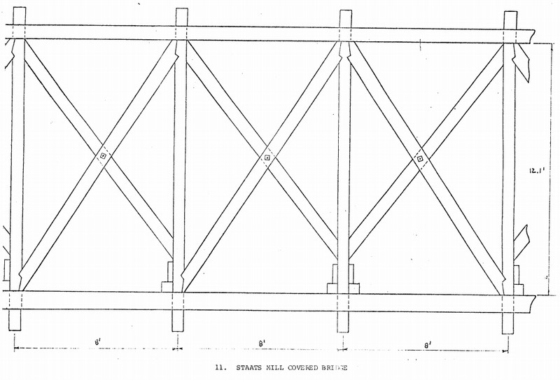 Architectural sketch of the bridge's Long trusses