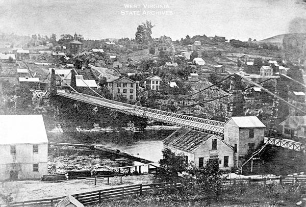 The B&O suspension bridge that was the main objective of the battle of Fairmont, 