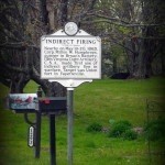 "Indirect Firing" marker in Fayetteville, WV.