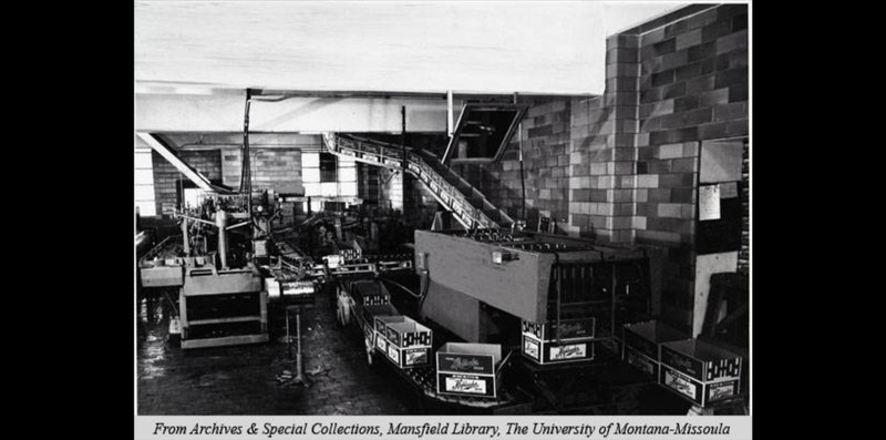 Interior of the Garden City Brewery before the fire, circa 1955