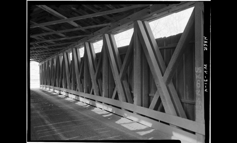 Interior of the bridge at original location. Note the iconic Long trusses