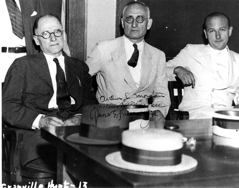 TVA's first board in 1933 (left to right): Harcourt Morgan, Arthur E. Morgan, and David Lilienthal