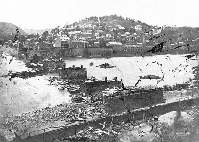 View of Harpers Ferry from Maryland Heights. 