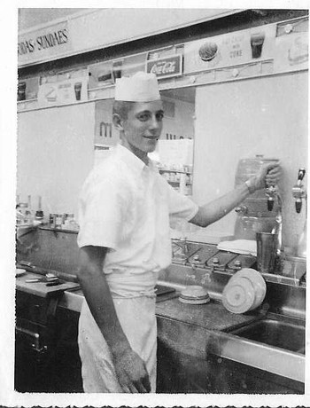 Arrow Pharmacy Soda Jerk Patrick Schumacher, c. 1962