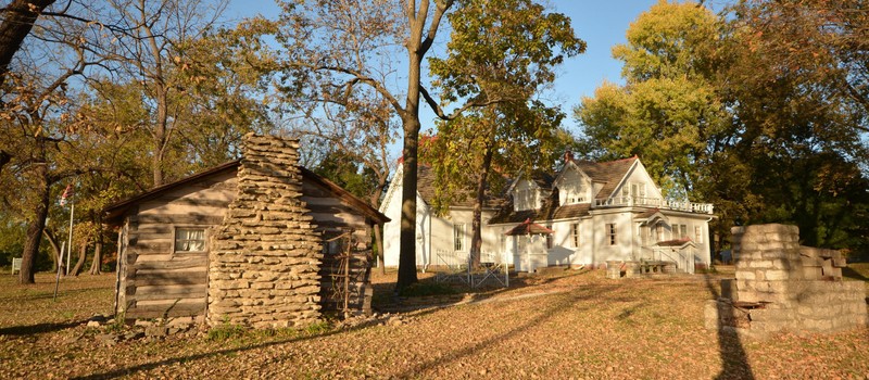 Another view of the back of the house and the cabin