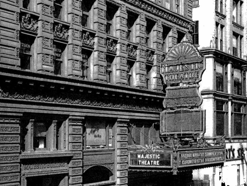 The Majestic Theater Marquee About 1930