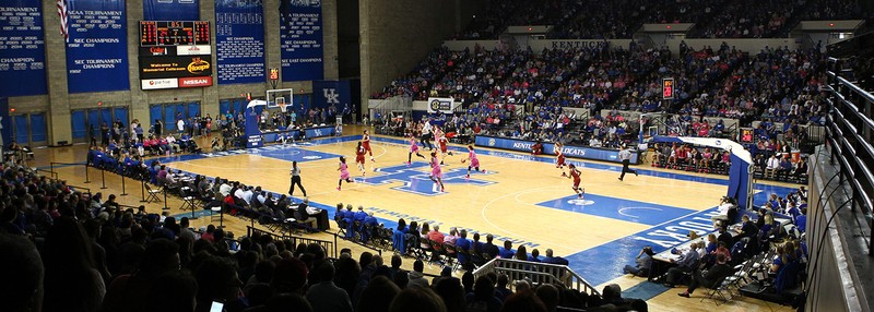 Court in Memorial Coliseum