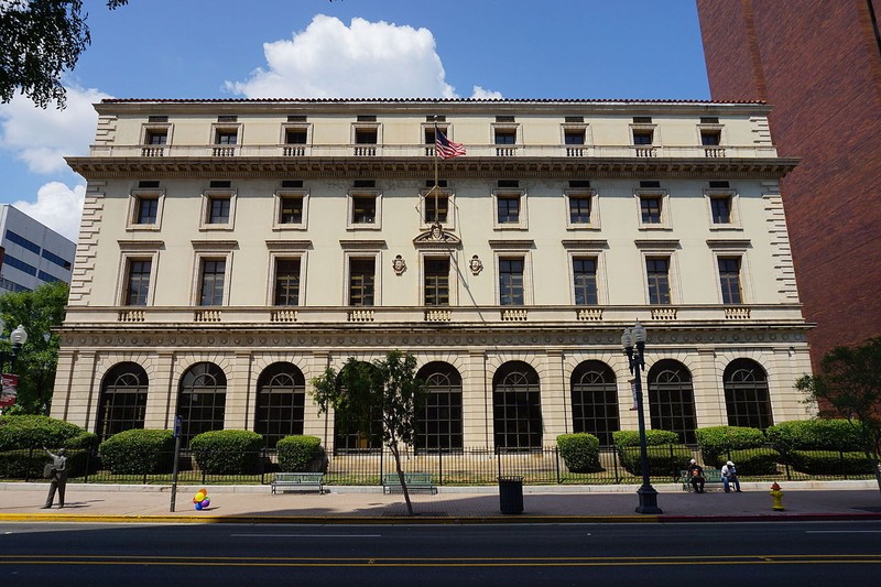 The former United States Post Office and Courthouse was built in 1912. It is now the Main Library of the Shreveport library system..