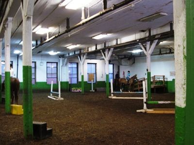 The interior of the building when it was still used as a stable 