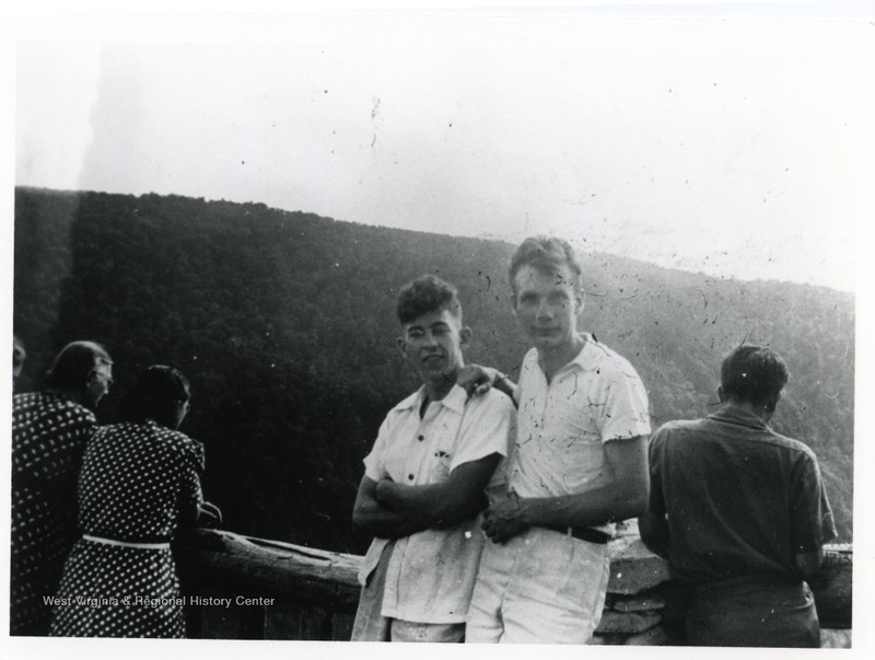 Tourists on the overlook, ca. 1945