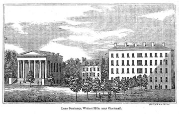 Established in 1830 Lane Theological Seminary came to symbolize the diverging beliefs about slavery held in the Presbyterian Church. (Image Credited to Oberlin Lane Debates Resources)) 