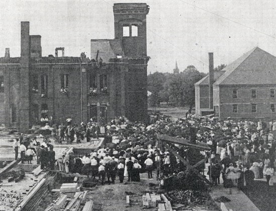 Looking North from Dukes Memorial, the Lehr Memorial construction site