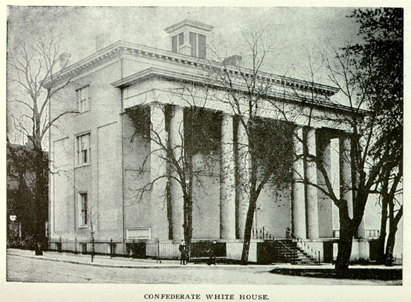 Taken a number of years after the war, this is a photo of the former Confederate White House serving as a museum