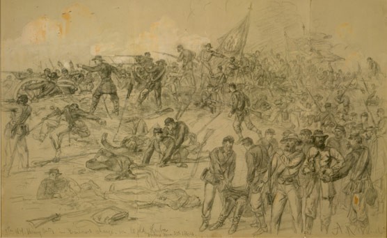 Painting of the Battle of Cold Harbor. 