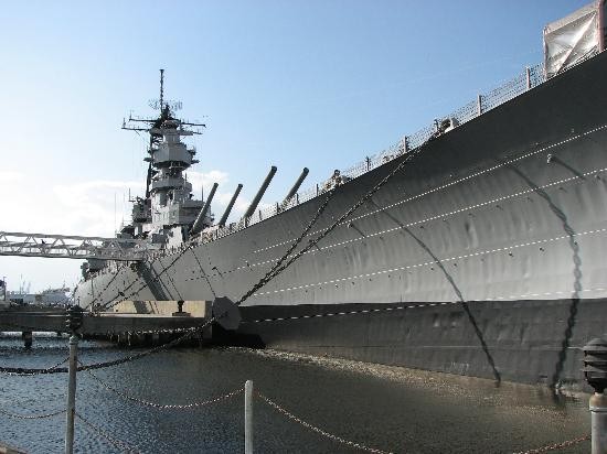 USS Wisconsin currently docked in Norfolk, VA.