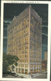 Coal Exchange Building at night, circa 1925-1935