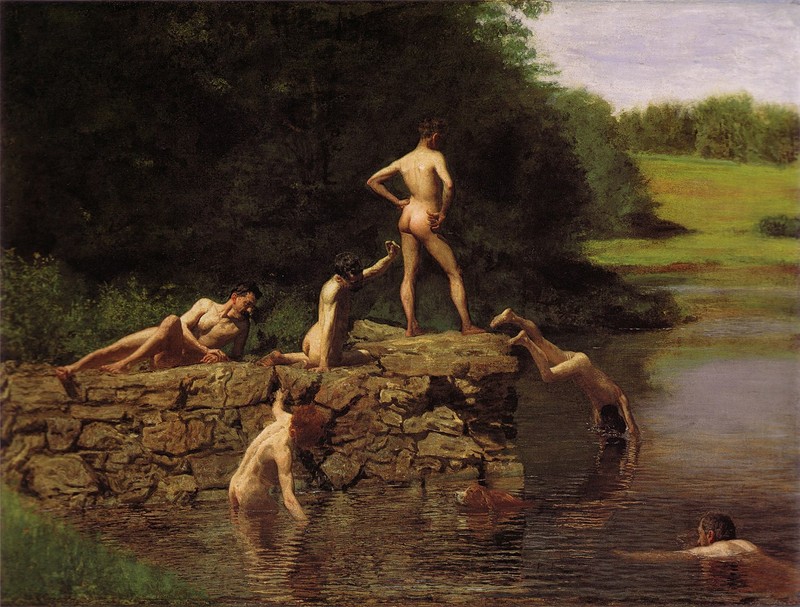 Thomas Eakins Painting: The Swimming Hole, c. 1884.