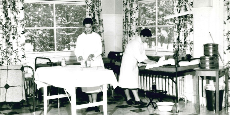 Image 3, Mission Room during Red Cross occupation, c. 1950 