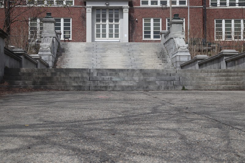 Window, Building, Stairs, Asphalt