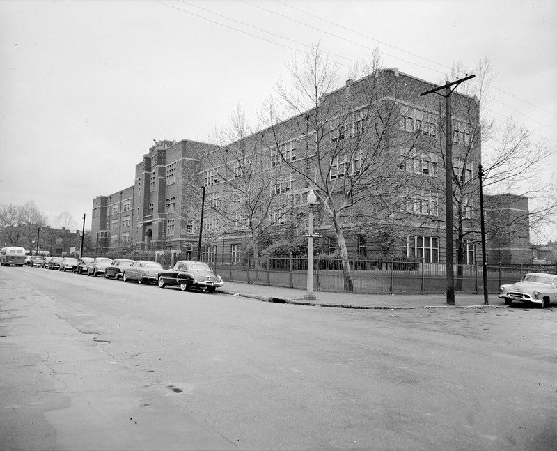 The original Vashon High School building at 3026 Laclede Avenue in the Mill Creek neighborhood. Today, this building is part of the Harris-Stowe State University campus. 