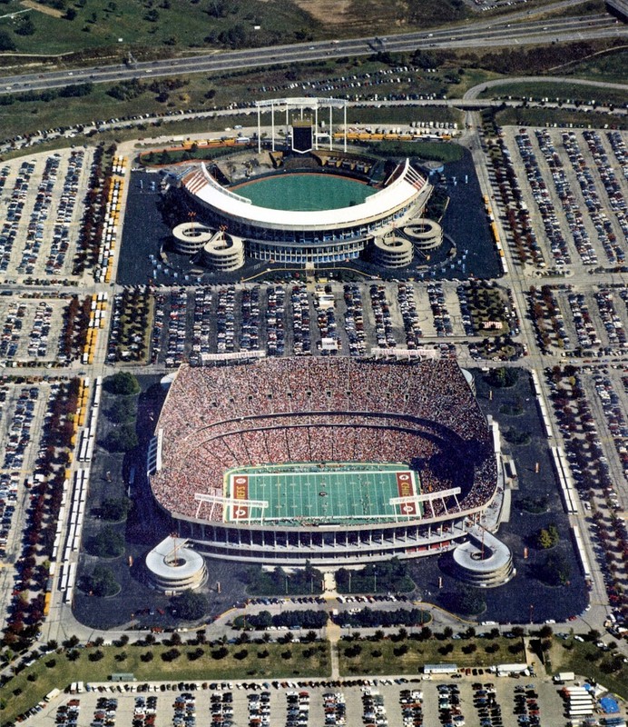 Kansas City Stadiums. Aerial View 