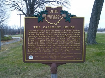 Ohio Historical Marker: The Casement House