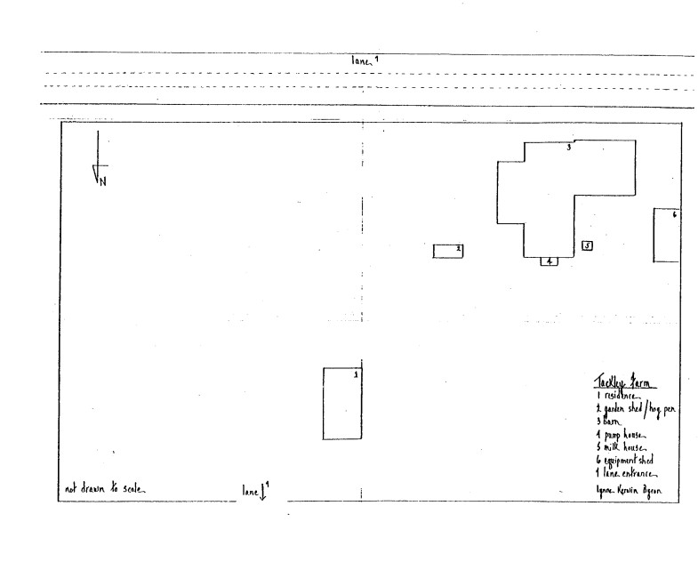 Sketch map of the Tackley Farm property