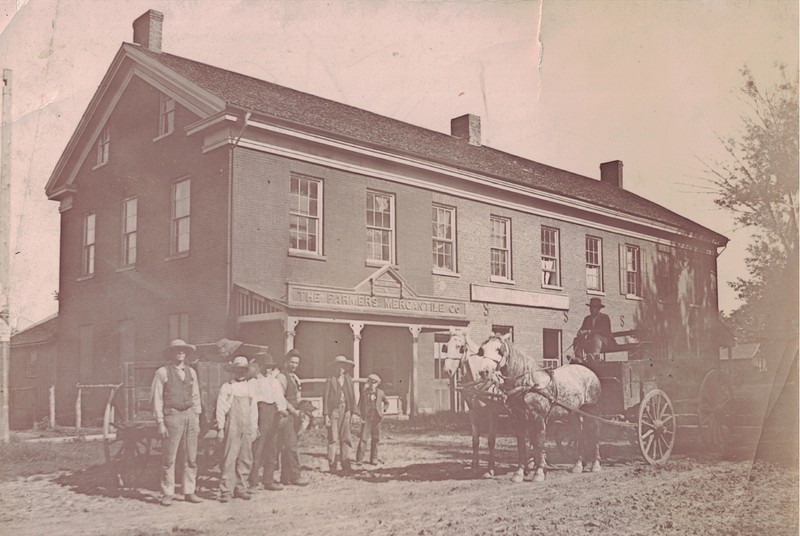 Historic photo of the Blacksmith shop from the late 1880s.